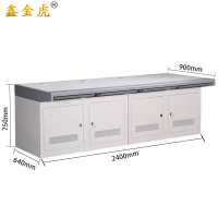 鑫金虎监控操作台工作控制台四联 2400*640*750mm