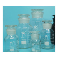 福蛋 250ML 白色透明广口磨砂玻璃密封试剂瓶 1个