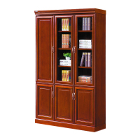 臻远ZY051425木质文件柜油漆贴木皮资料柜书柜 三门