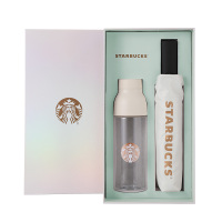 星巴克璀璨晨曦款杯伞礼盒11155126(620mL水杯+雨伞)白色