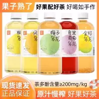 果子熟了果汁茶饮料柚子乌龙茶487ml*12瓶装0脂肪石榴乌龙饮料批发