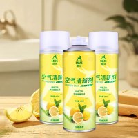 鹿洁柠檬空气清新剂450ml*3 喷雾除臭杀菌厕所香氛去异味 家庭装