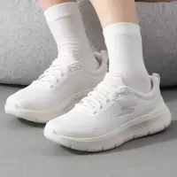 Skechers斯凯奇女鞋新款一脚穿健步鞋网面透气运动休闲鞋124977-BKLV ZP