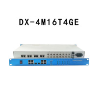 岱旭通信 DX-4M16T4GE 综合多业务千兆光端机实现4E1+16路电话+4路千兆物理隔离网络 40公里 交流供电