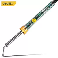 得力(deli) 可调温电烙铁 外热式弯头款 焊接电烙铁电子维修电焊笔 DL8820W