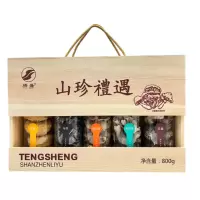 腾盛 山珍礼遇800g菌菇礼盒 (木耳+花菇+丑耳+姬松茸+鹿茸菌)