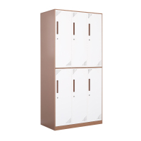 臻远 ZY-GYGC-10拆装更衣柜窄边储物柜 咖白套色六门