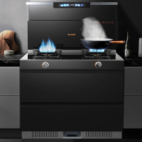 Haotaitai集成灶JJZT-906X挥手智控 烟机智清洁 铜锁+双灶独立定时 5.2KW烈焰猛火 天燃气