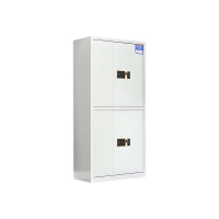 铭威盾保密柜财务档案柜文件柜办公室资料储物柜保险柜电子密码国保锁通双节白色-指纹密码锁常规