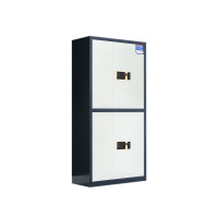 铭威盾保密柜财务档案柜文件柜办公室资料储物柜保险柜电子密码国保锁通双节灰框白门-指纹密码锁常规