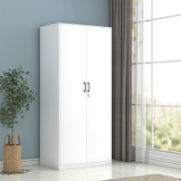 中豫鑫泽ZYXZ4071947钢制衣柜阳台柜家用铁皮柜 白色双门衣柜900mm宽
