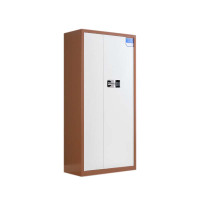 汉诺鑫威保密柜财务档案柜文件柜办公室资料储物柜保险柜电子密码国保锁通体咖框白门-国保密码锁