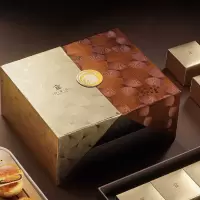 好家乡中秋节月饼礼盒手工月饼双层礼盒(向光720g12饼7味)流心莲蓉蛋黄多口味