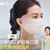 蕉下(beneunder)元气蜜桃 防晒口罩女防晒面罩防紫外线全脸腮红口罩透气骑行口罩高颜值 [腮红护眼角]