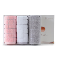 洁丽雅 三条毛巾礼盒(马卡龙-9)颜色随机搭配 一盒