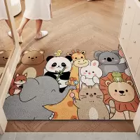 卡通入户门丝圈脚垫门口耐磨地垫进门家用防滑垫子玄关可裁剪地毯