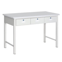 钢制办公桌 1.2米方管三屉电脑桌 货期7-15天