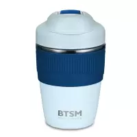 BTSM保温杯液态硅胶食品级便携学生简约男女随行咖啡杯 BTB-1712 浅蓝色 单位:个