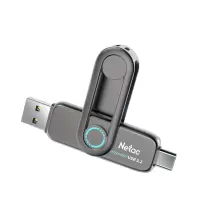 朗科(Netac) US7 固态多功能接口U盘3.2 读速高达550MB/S 256G