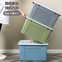 [禧天龙收纳箱]禧天龙(钢化升级款)加厚抗压高韧性收纳箱 65升1个装中灰色 大号