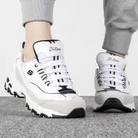 Skechers/斯凯奇女鞋新款熊猫鞋轻质缓震透气运动休闲鞋88888008-WLGY ZP