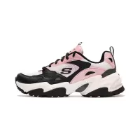 Skechers/斯凯奇女鞋新款老爹鞋厚底缓震透气运动休闲鞋896004-BKWP ZP