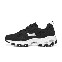 Skechers斯凯奇女鞋新款复古厚底熊猫鞋透气缓震运动休闲鞋896090-BKW ZP