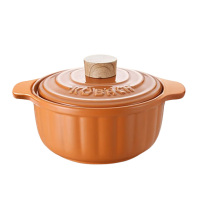 康巴赫砂锅2.5L陶瓷煲炖汤炖肉煮粥柿子红KBN-T2500