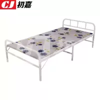初嘉(CJ) CJ4052501 钢木床简易折叠床单人床两折折叠午休床铁架床 0.8米白色