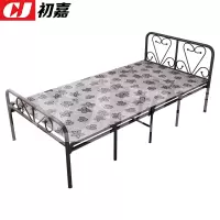 初嘉(CJ) CJ4052510 钢木床简易折叠床单人床四折折叠午休床铁架床 1.5米银彩