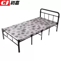 初嘉(CJ) CJ4052511 钢木床简易折叠床单人床四折折叠午休床铁架床 1米银彩