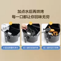 海尔(Haier)空气炸锅可视化大窗口5L大容量内置加水盒 13种菜单无油健康炸锅触控式炸锅 涧石蓝 HA-E510A