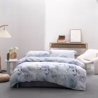 水星家纺 长绒棉四件套DH水墨蓝花-S04(抗菌)/200×230cm/gd/套