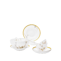 玛戈隆特进博盛宴餐具珐琅彩 16头4人份