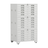 臻远 ZY-DTGA-3 工程图纸柜收纳柜 白色1号三节柜