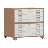 臻远 ZY-DTGA-11 工程图纸柜收纳柜 咖白色0号双节柜