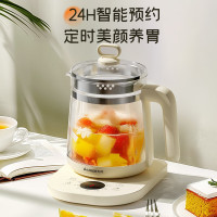 志高(CHIGO)养生壶烧水壶电热水壶煮茶壶煮茶器10大功能1.8L恒温多功能玻璃恒温壶 杏色KBE806AH