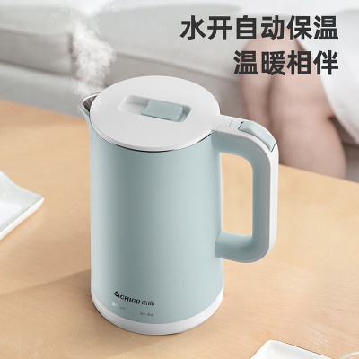 志高(CHIGO)电热水壶电水壶烧水壶暖水壶开水壶家用办公室保温304不锈钢大功率1.8升快速烧水电水壶ZY-WM802
