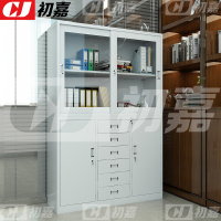 初嘉(CJ) WJG-13 文件柜办公档案柜铁皮资料柜钢制储物柜宽中六斗文件柜