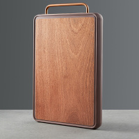 炊大皇 乌檀木包胶菜板CB01WTM 加厚抗菌菜板砧板切菜板 防滑包边家用菜板 400*300*30mm