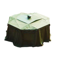 炊事挂车围挡篷布/顶篷布加厚防雨阻燃军绿色
