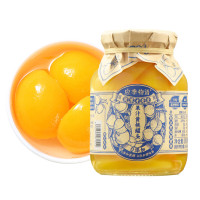 应季物语黄桃罐头390g装 水果罐头玻璃瓶 新鲜水果无添加果汁罐头方便食品