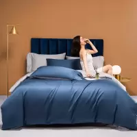 罗蒙( ROMON)LM-100支澳棉纯色双拼套件 爵士蓝