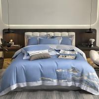 罗蒙( ROMON) LOMON- 青依-宾利蓝80支新疆长绒棉绣花套件