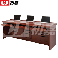 初嘉(CJ) DNZ-03智能会议学习培训桌多媒体升降桌智能培训电脑桌 三人位