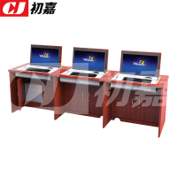 初嘉(CJ) DNZ-09智能会议学习培训桌多媒体升降桌智能培训电脑桌 三人位