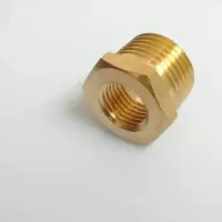 Hittery 转接头 黄铜NPT螺纹补芯 1/2''NPT(内螺纹)转3/4''(外螺纹)(单位:个)