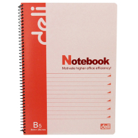 得力(deli) 笔记本线圈本螺旋笔记本子记事本加厚软抄本笔记本软抄本子 办公记录本软面抄 (7693)