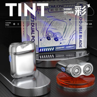 欧慕尼 XI-T7电动剃须刀便携式迷你刮胡刀全身水洗剃须刀干湿双剃胡须刀 流光银[双刀头标准版]