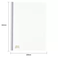 齐心(COMIX)Q310白色抽杆夹 A4文件夹资料夹 10个/包